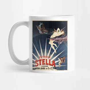 PETROLE STELLA Gasoline 1897 by Henri Boulanger Gray French Vintage Poster Mug